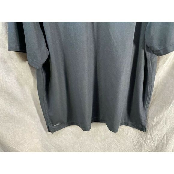 STA Nike Polo Shirt Adult XL Black Short Sleeve DRI-FIT Button Golfer Mens - Picture 3 of 9